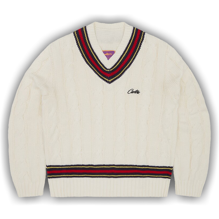 Corteiz Knit Jersey 襟付きシャツ 白 Corteiz Knit Jersey 襟付きシャツ 白 Corteiz Knit Jersey 襟付き