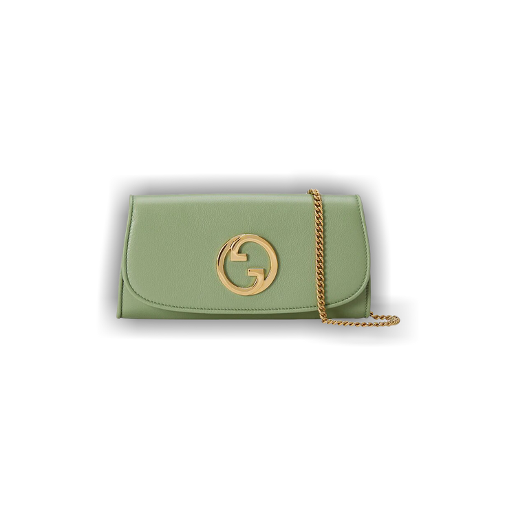 Buy Gucci Blondie Continental Chain Wallet 'Salamander Green