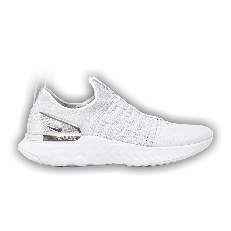 nike react phantom run flyknit 2 white pure platinum