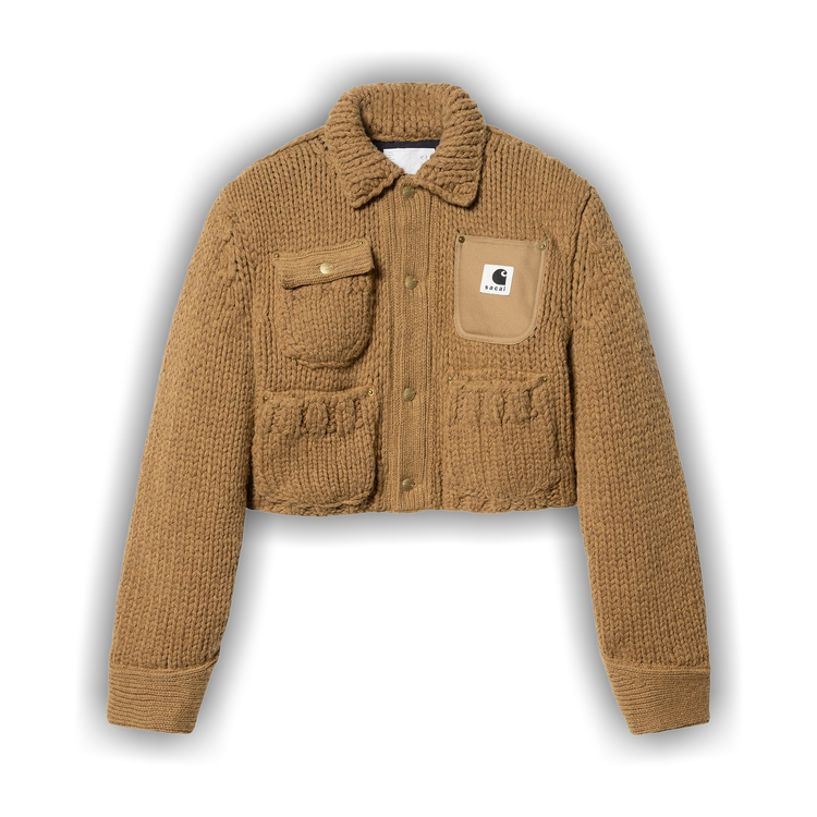 Buy Carhartt WIP x Sacai Knit Jacket Michigan 'Beige Buy Carhartt WIP x Sacai Knit Jacket Michigan 'Beige