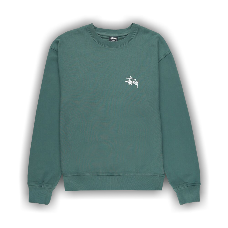 Buy Stussy Basic Pigment Dyed Crewneck T Shirt Forest 1914879