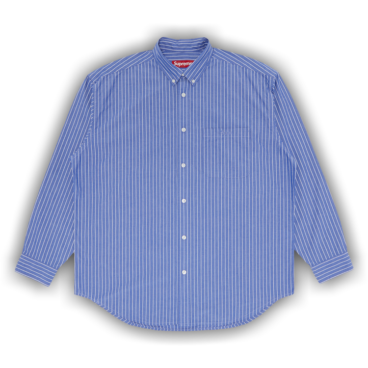 Supreme Loose Fit Stripe Shirt 'Blue'