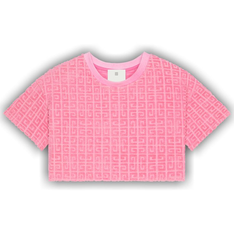 【送料&関税込】Givenchy Pastel Pink Cotton Crop-top Givenchy Pink Cropped T-Shirt Givenchy