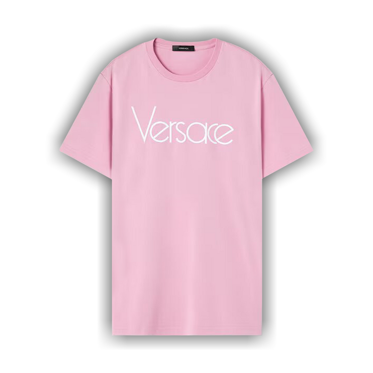 Buy Versace Embroidered 80s Jersey T-Shirt 'Rose/Whithe