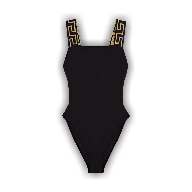 Buy Versace Greca Border One Piece Swimsuit 'Black