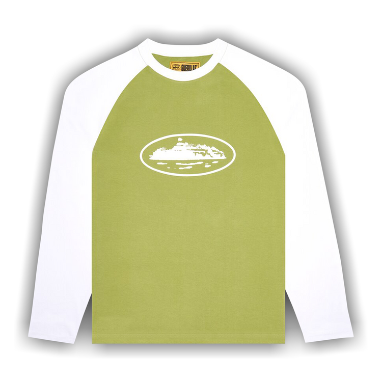 Buy Corteiz Raglan Long-Sleeve Tee 'Sage Green' - 7892