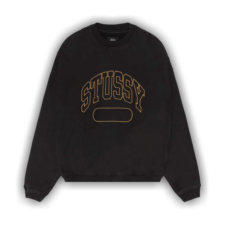 Buy Stussy Varsity Oversized Crewneck 'Black' - 118536 BLAC