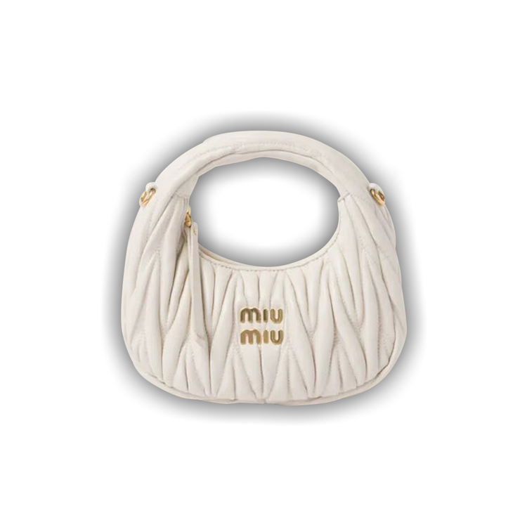 Buy Miu Miu Matelasse Mini Hobo Bag 'White' - 5BP078 V OOO