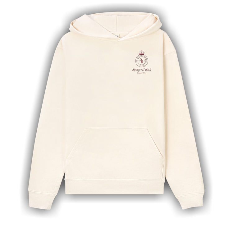 スウェット・トレーナー Sporty & Rich Crown Logo Hood Cream HOAW2314CR HOAW2314CRFW2 1299846_00.png.png