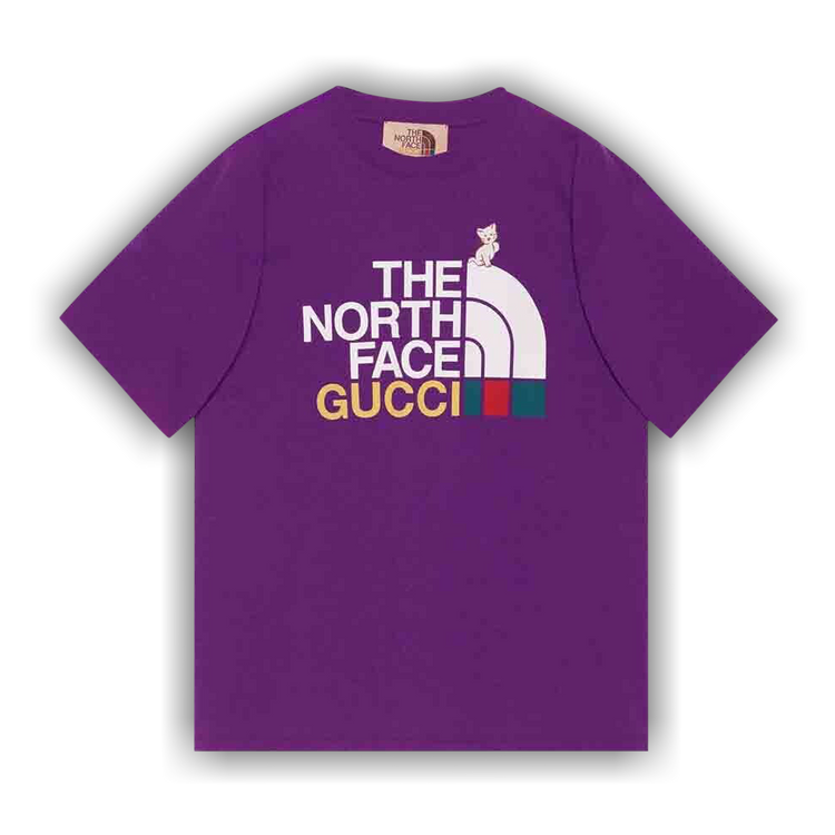Gucci X The North Face コラボ Ｔシャツ 黒 616036 Men's Gucci x THE NORTH FACE Crossover Alphabet Logo