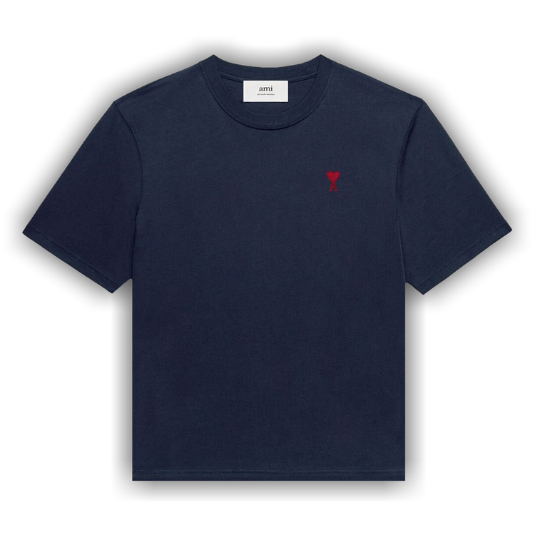 AMI｜ (UTS074 726 001) Black Ami De Coeur T-Shirt | AMI PARIS