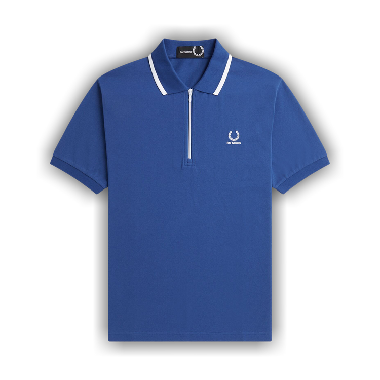 Buy Fred Perry x Raf Simons Half Zip Polo Shirt 'Royal Blue