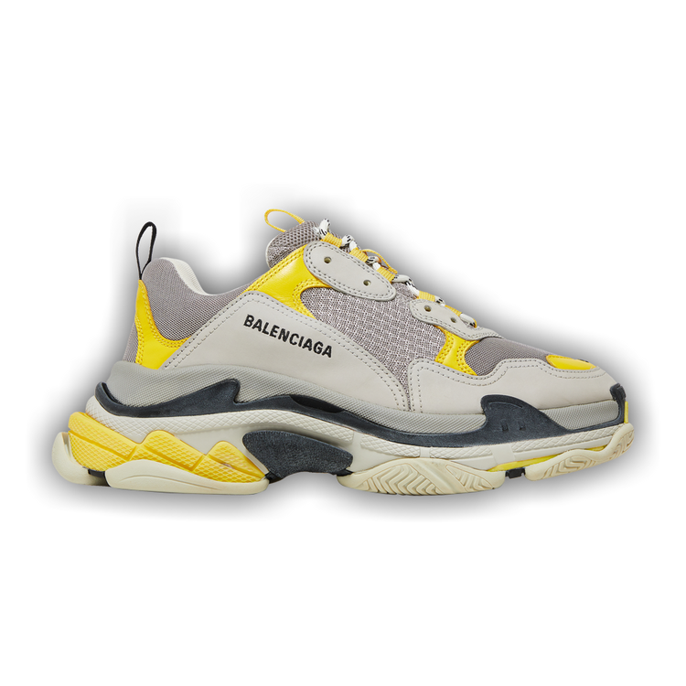 Size 10.0 Balenciaga Triple S Sneaker Yellow Grey 2019