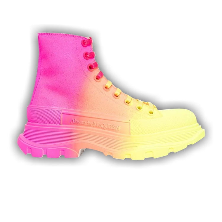 Buy Alexander McQueen Wmns Tread Slick Boots 'Yellow Orange