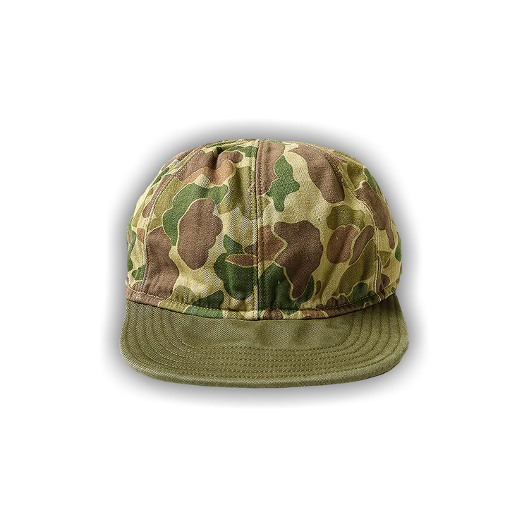 Buy Kapital Hunter-Camo Herringbone Military Cap 'Khaki