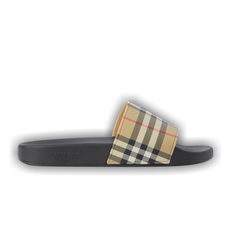 ファッション通販 Burberry Buy Wmns Beige 'Archive Slide Print Check 靴