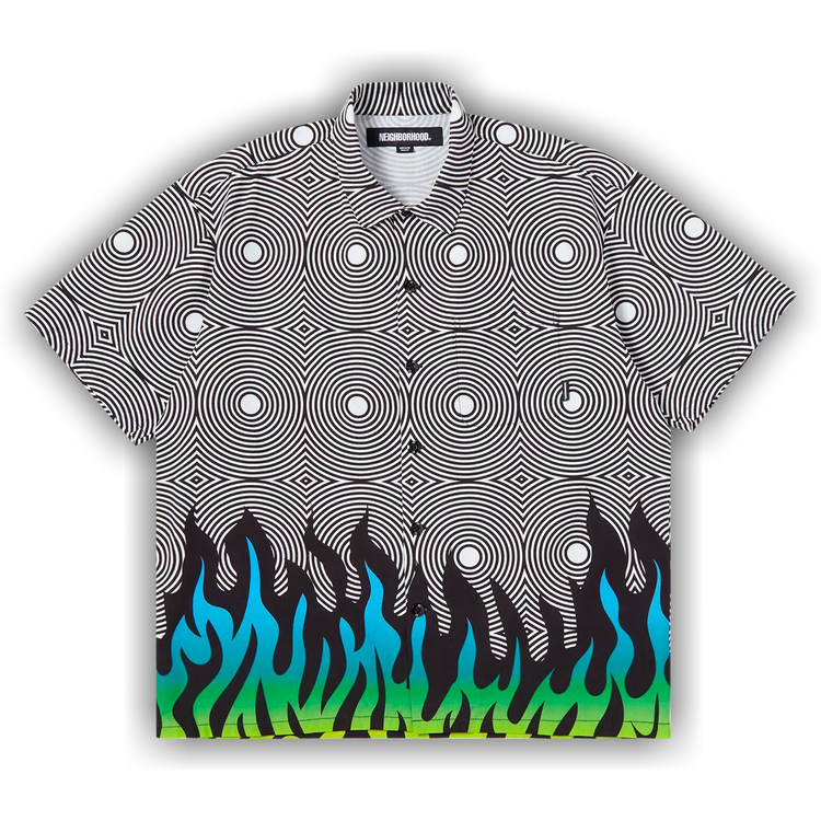 Buy Neighborhood x DSC Flame Pattern Shirt 'Black