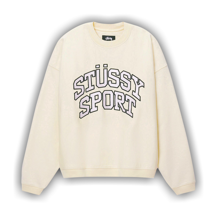 Buy Stussy Sport Relaxed Oversized Crew 'Ivory' - 118487 IVOR | GOAT