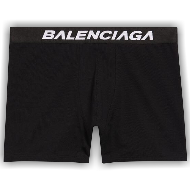 Buy Balenciaga Racer Logo Waistband Boxer Briefs 'Black' - 766944 4B7B2  1060
