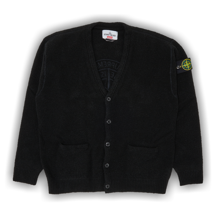 Buy Supreme x Stone Island Bouclé Cardigan 'Black' - FW23SK1 BLACK