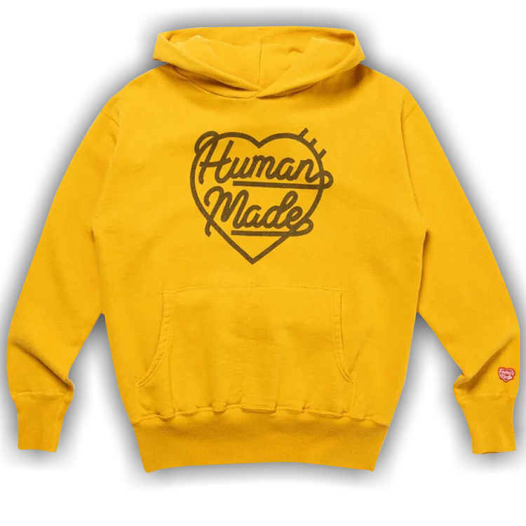 Buy Human Made Heart Tsuriami Hoodie 'Yellow' - HM26CS016 YELL | GOAT