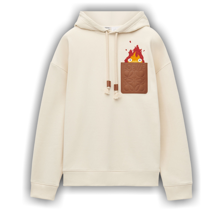Buy Loewe x Howl's Moving Castle Calcifer Leather Patch Hoodie