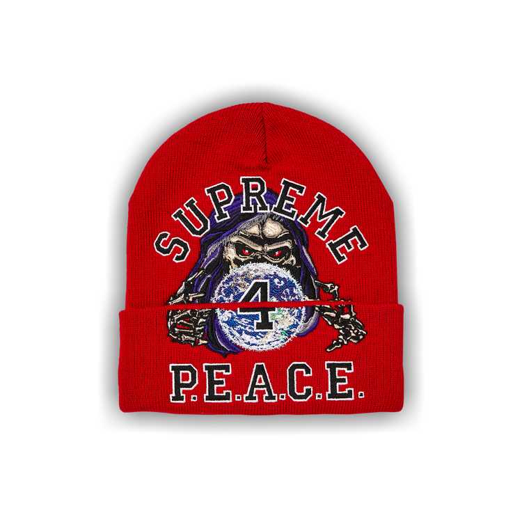 Supreme Peace Embroidered Beanie (FW23) - $44