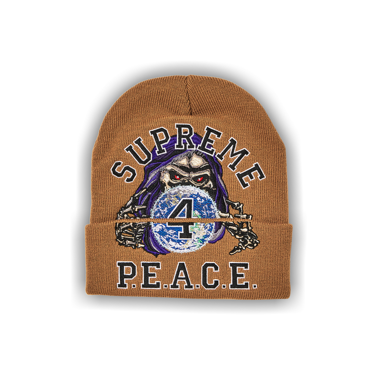 Buy Supreme Peace Embroidered Beanie 'Black' - FW23BN48
