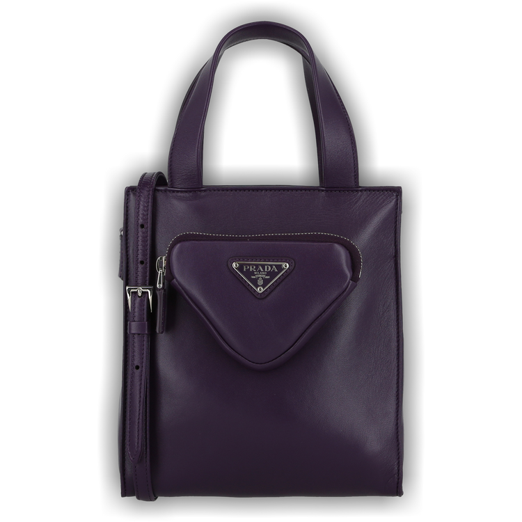 Buy Prada Triangle Leather Crossbody Bag 'Purple' - 1BG418 2DX8