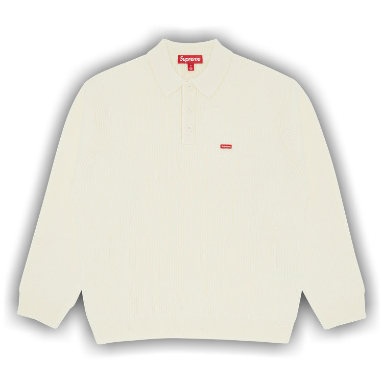 Buy Supreme Small Box Polo Sweater 'Ivory' - FW23SK22 IVORY | GOAT DE