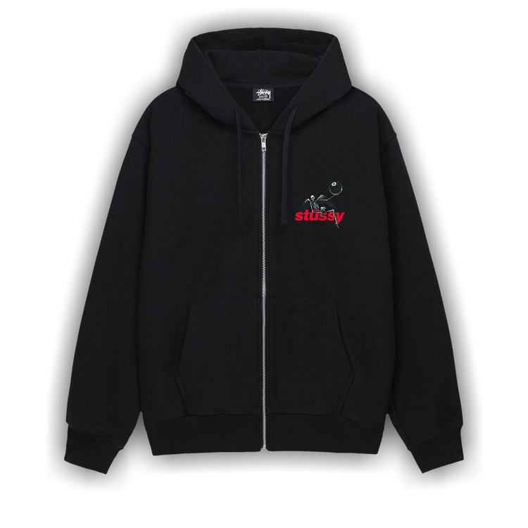 人気 ☆STUSSY☆ BASIC STUSSY ZIP HOODIE BLACK Stussy Basic Stussy Zip Hoodie Black Men's - SS24 - US