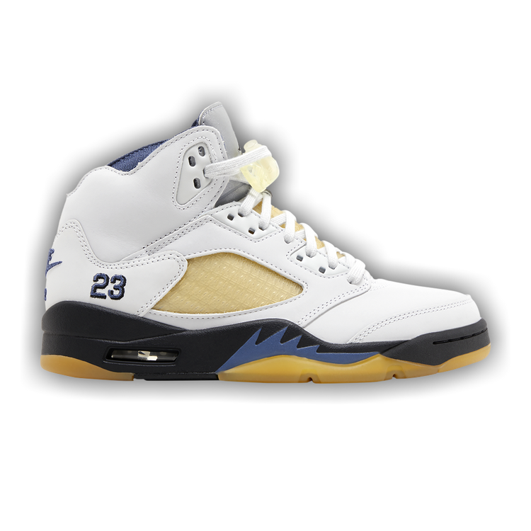 Air jordan 5 blue yellow deals