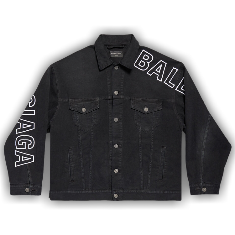 Buy Balenciaga Large Fit Jacket 'Sun Bleached Black' - 767949