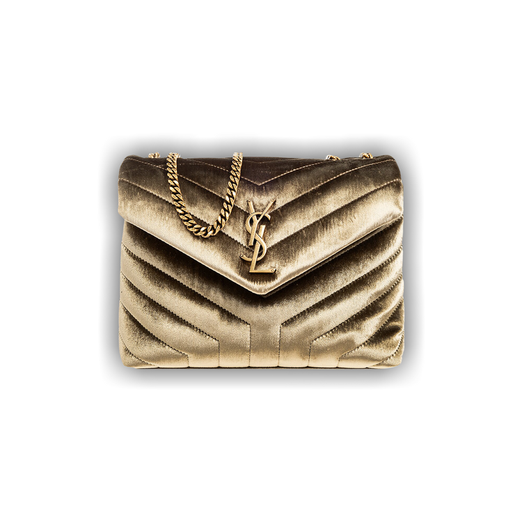 【関税&送料込】Saint Laurent Olive Green Velvet Small Loulo 866_ysl_green_velvet_crossbody