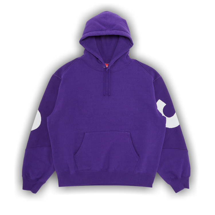 Buy Supreme Big Logo Jacquard Hooded Sweatshirt 'Purple