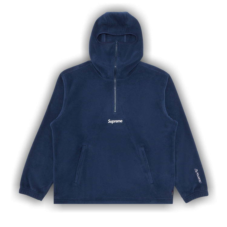 Buy Supreme Polartec Facemask Half Zip Hooded Sweatshirt Navy