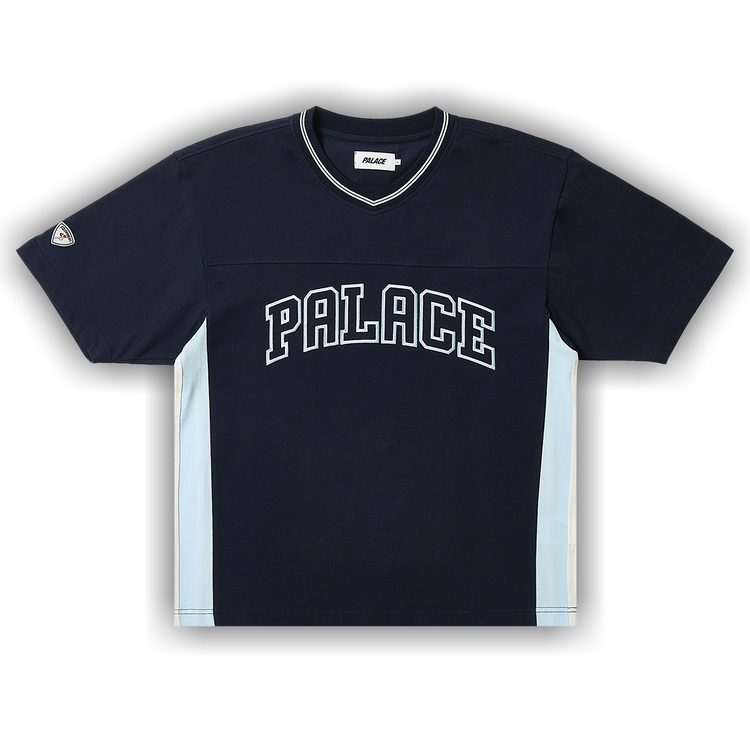 Buy Palace Panel V-Neck Jersey 'Navy' - P25ES085 | GOAT
