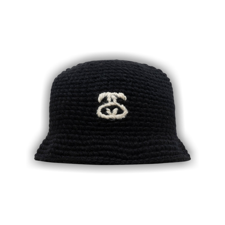 Buy Stussy SS Link Knit Bucket Hat 'Black' - 1321184 BLAC | GOAT CA