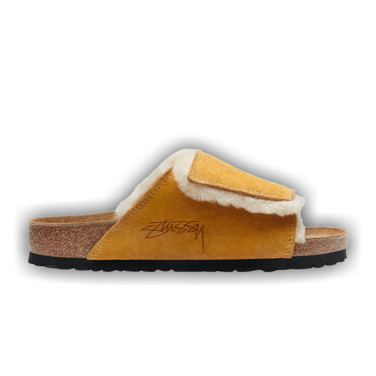 ★【Stussy】★Stussy & BIRKENSTOCK SOLANA SLIDE CARAMEL★ Birkenstock Solana Shearling Slide Stussy Caramel - 1027686 - US