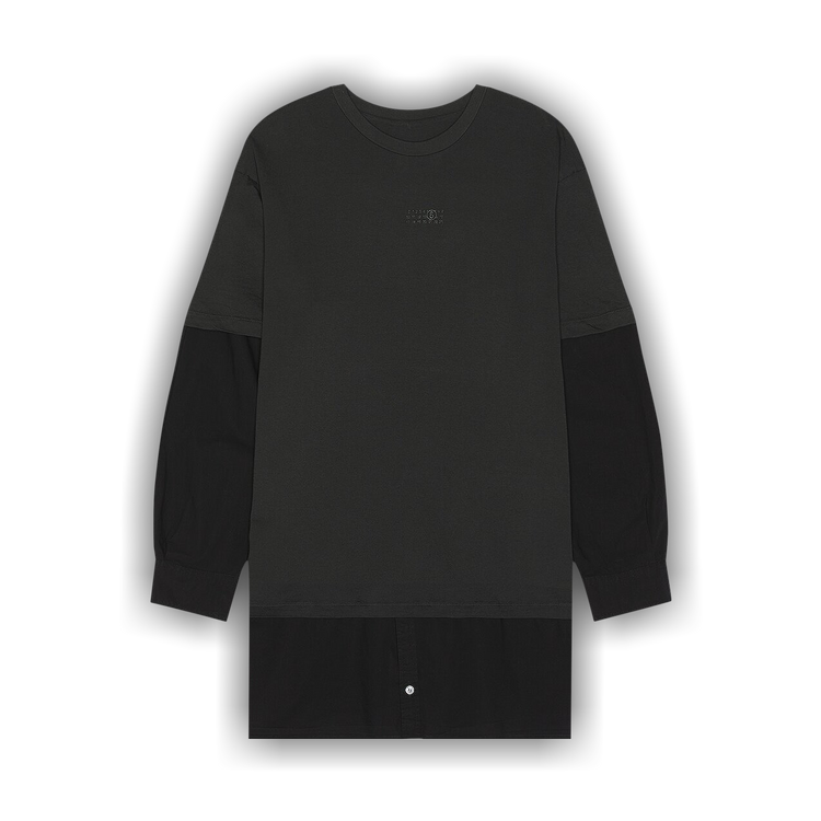 MM6◆MM Layered Mesh Tops/M/ナイロン/BLK/S52NC0330 Metallic Mesh Top | Unison Label
