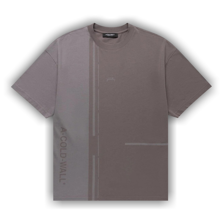 ★A-COLD-WALL★ Aspect Short Sleeve T-Shirt Grey Slate ACWMT A-COLD-WALL* Men's Oblique T-Shirt in Grey Slate A-Cold-Wall*