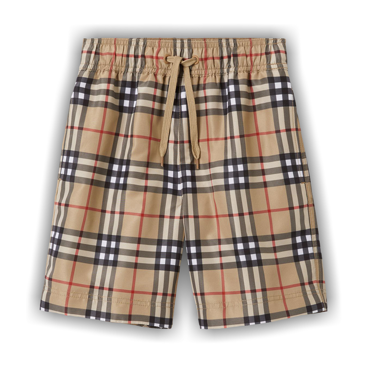 【国内発】BURBERRY / Juniors' Checked Cotton Oscar Shorts Shop Burberry Oscar Kids Boys Shorts In Mint as a discount