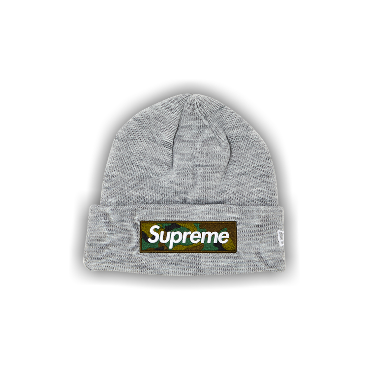 Buy Supreme x New Era Box Logo Beanie 'Heather Grey' - FW23BN26 