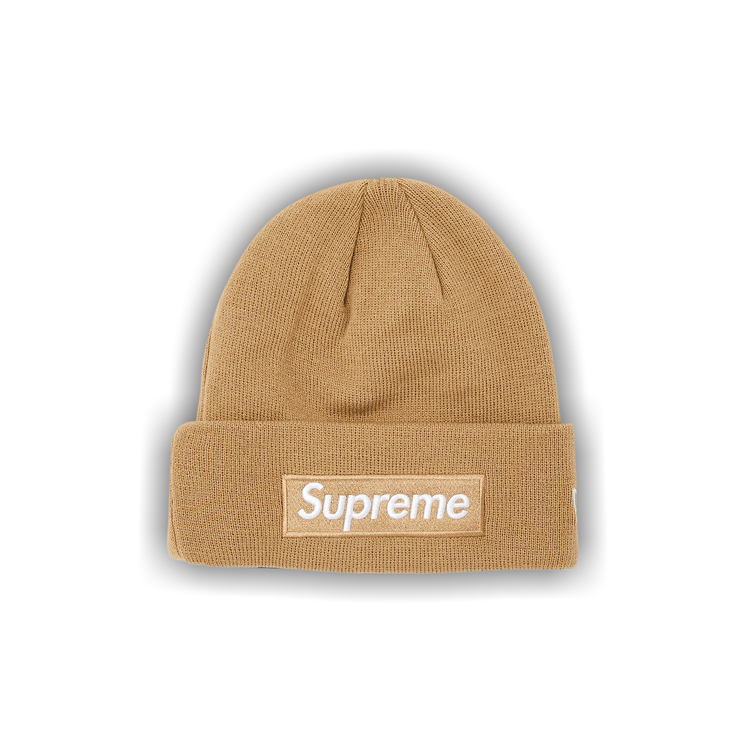 Supreme x New Era Box Logo Tan Dark Sand Beanie FW23 | eBay