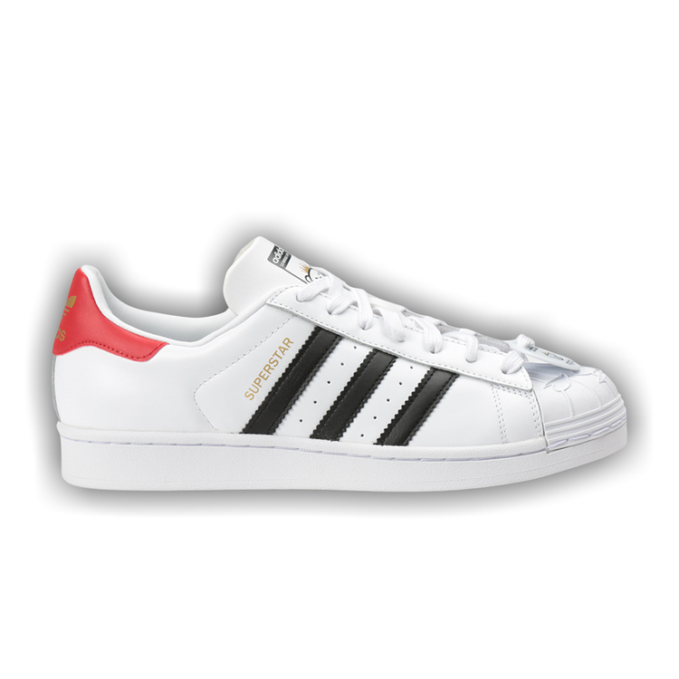Size 7.5 - Nigo x adidas Superstar Bearfoot White Scarlet Men’s Shoes New! Size 11 - Nigo x adidas Superstar Bearfoot White Scarlet for  main image 3