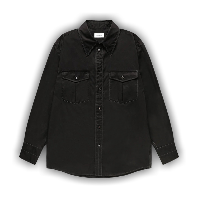 Buy Lemaire Relaxed Western Shirt 'Black' - SH1038 LF824 BK999 | GOAT