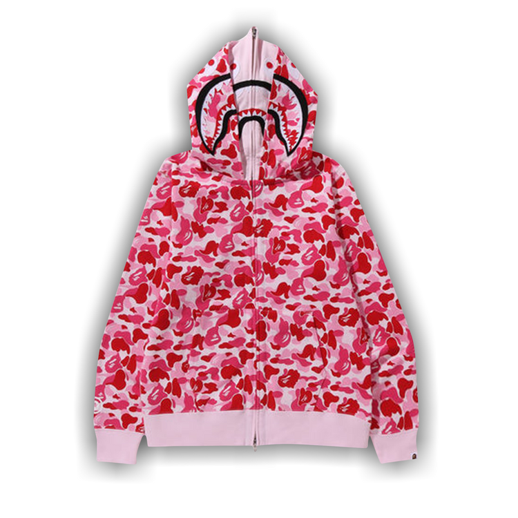 Bape abc shark full zip hoodie pink store