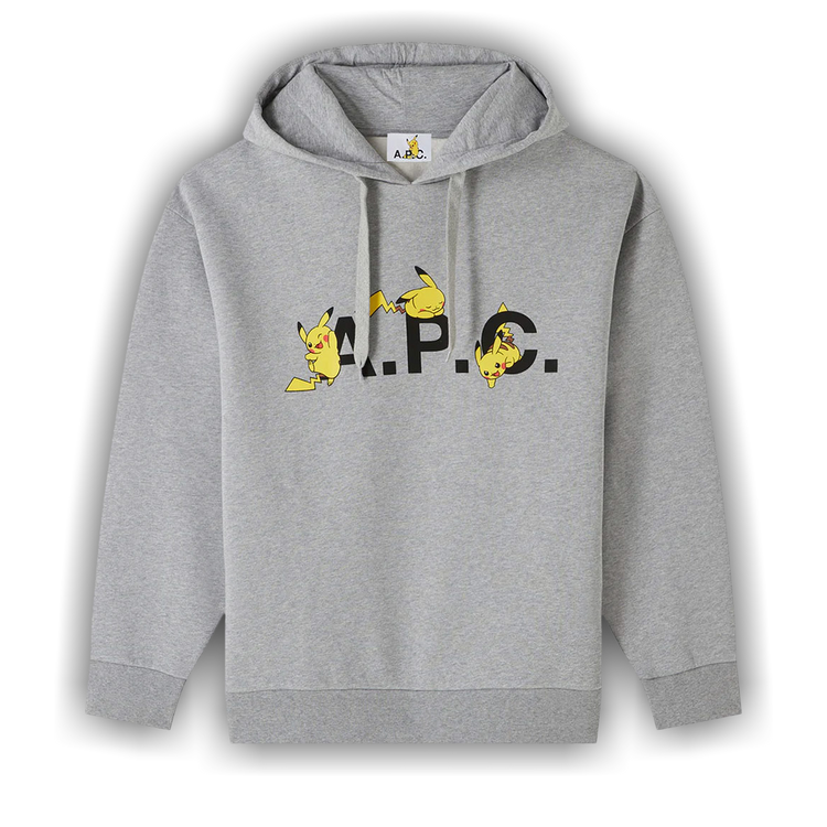 はっち Buy A.P.C. x Pokémon Pikachu Hoodie 'Heather Pale Grey