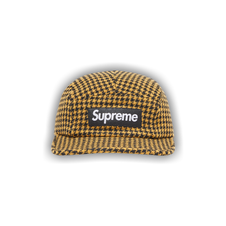 Buy Supreme Houndstooth Wool Camp Cap 'Yellow' - FW23H102 YELLOW