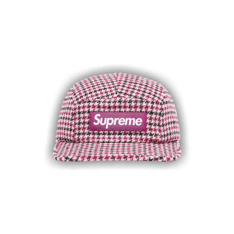 Buy Supreme Houndstooth Wool Camp Cap 'Pink' - FW23H102 PINK | GOAT